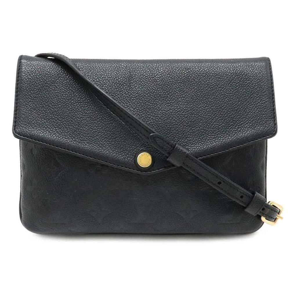 Louis Vuitton Monogram Implant Twice Shoulder Bag Diagonal Hanging Noir Black